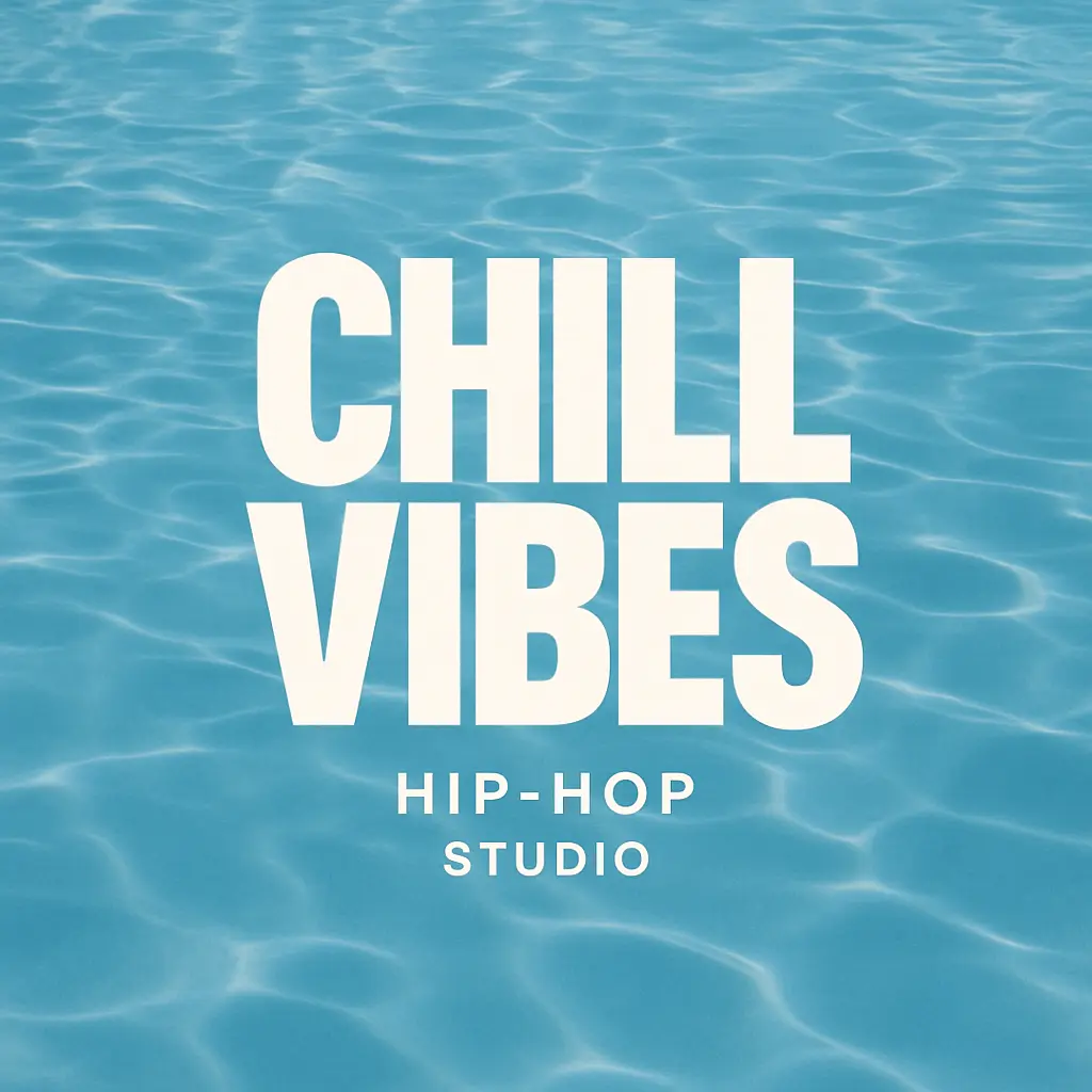 Hip-Hop Album Covers template with bold typography on water background