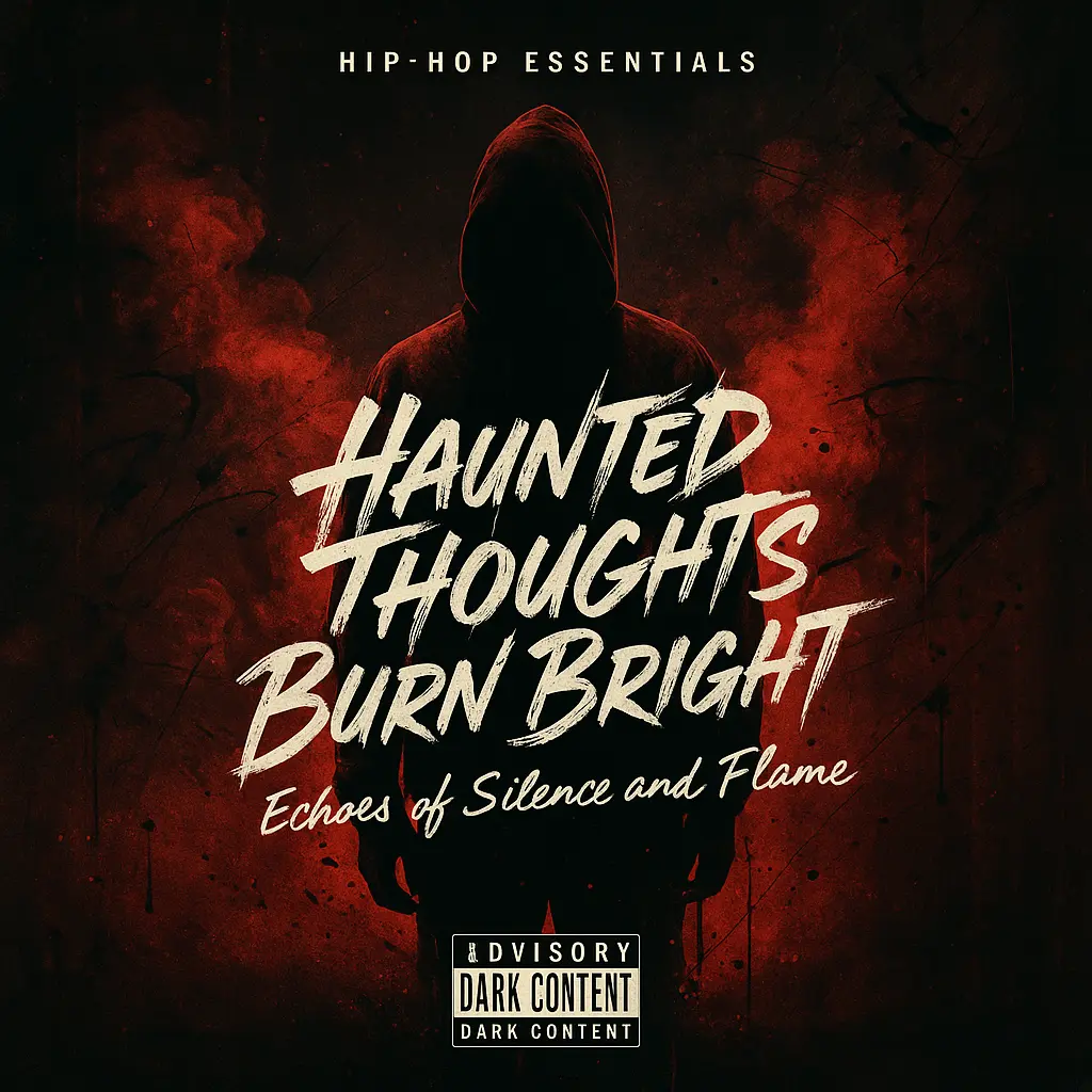 Hip-Hop Album Covers template with red smoke and bold graffiti text