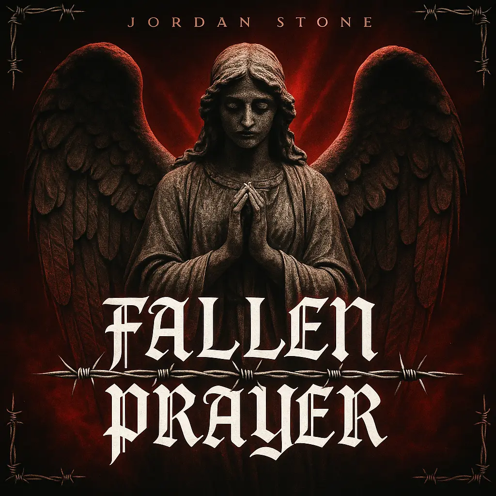 Gothic angel with barbed text in Hip-Hop Album Covers template