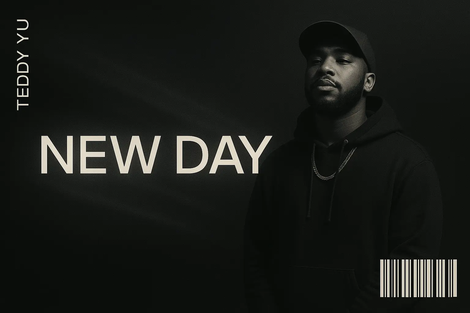 Layered grayscale Hip-Hop Album Covers template with bold retro fonts