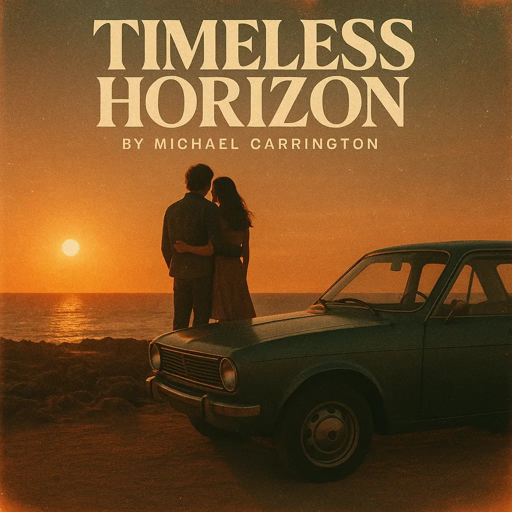 Love Album Covers template with vintage car and sunset couple