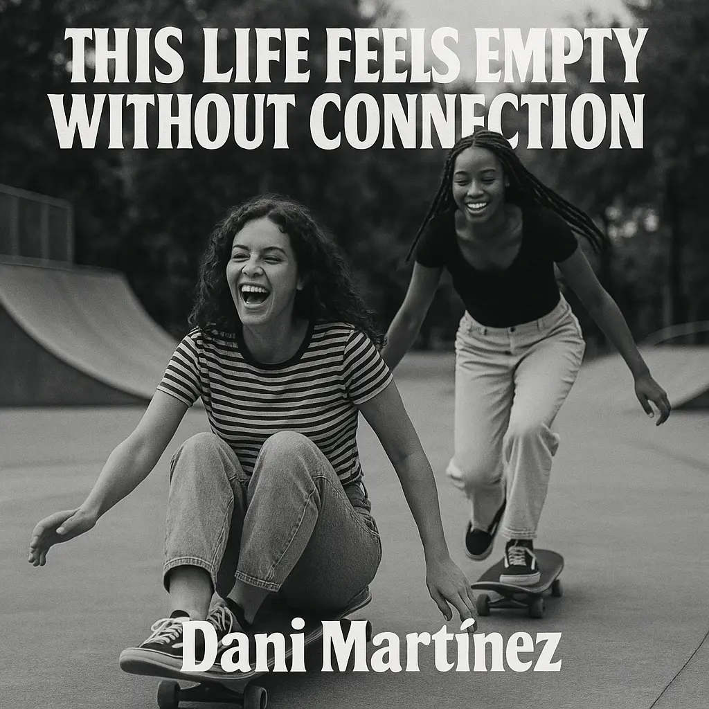 Love Album Covers template featuring two women skateboarding in a park