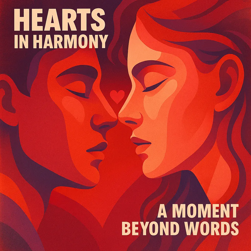 Love Album Covers template with intimate face-to-face portrait