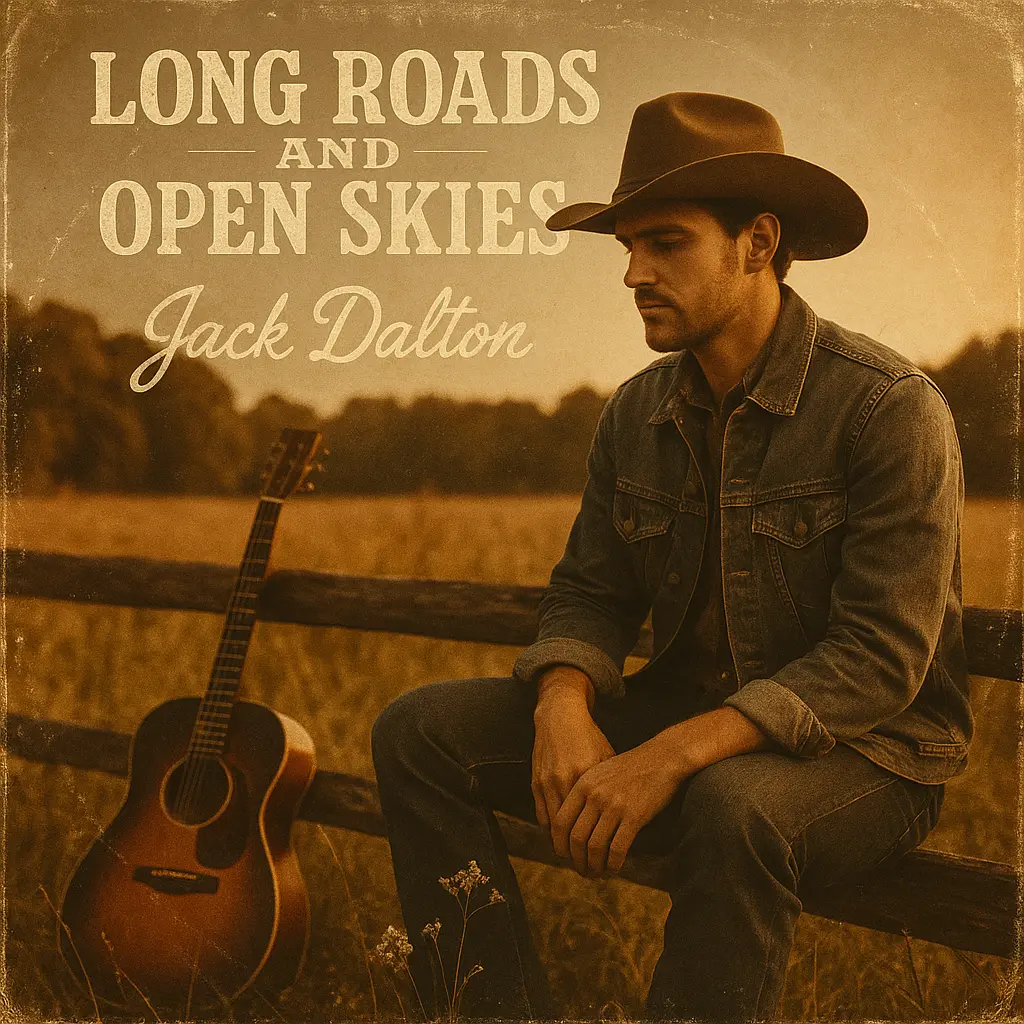 Country Album Covers template with vintage-style rural portrait