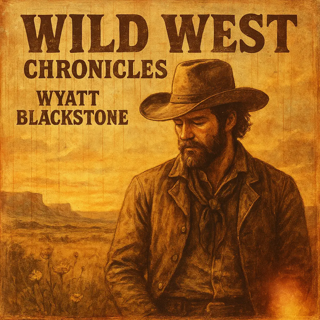 Country Album Covers template featuring cowboy in vintage western style