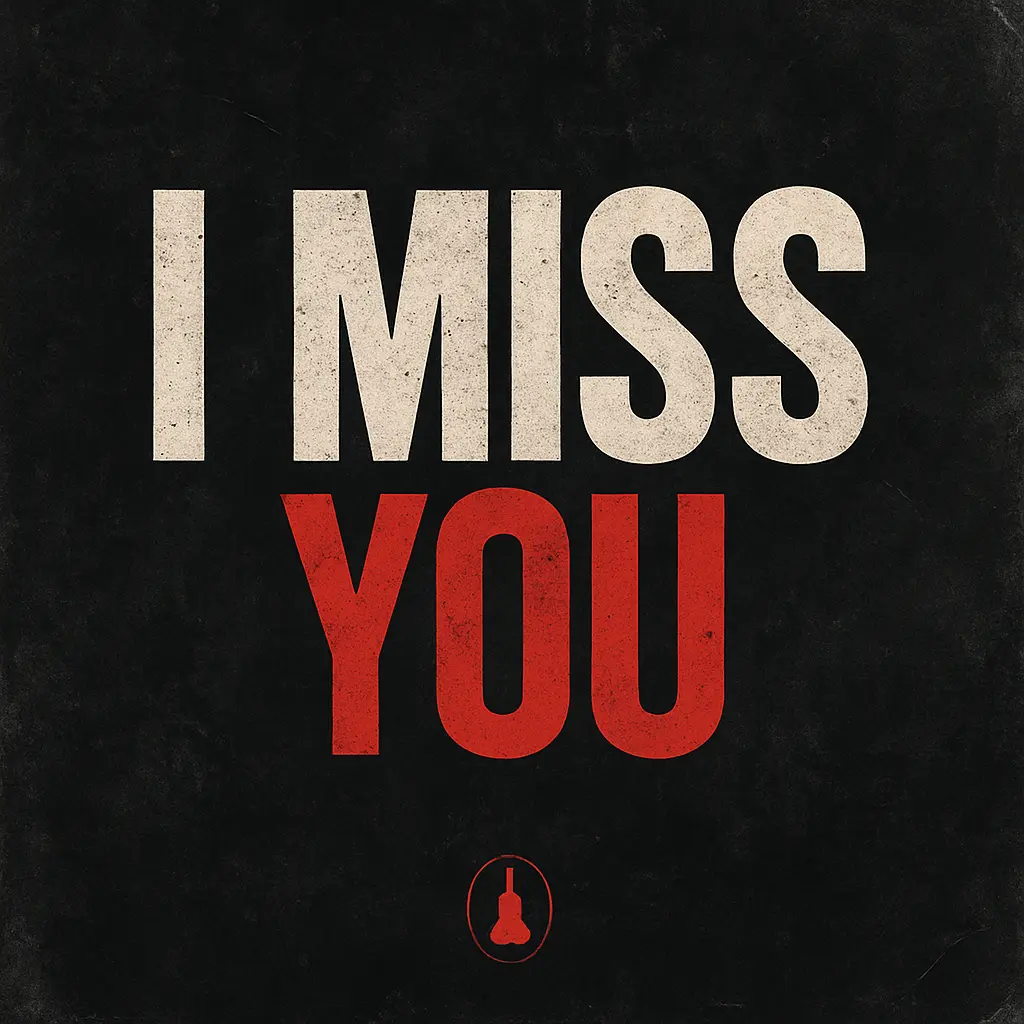 Country Album Covers template with bold 'I MISS YOU' text on textured background
