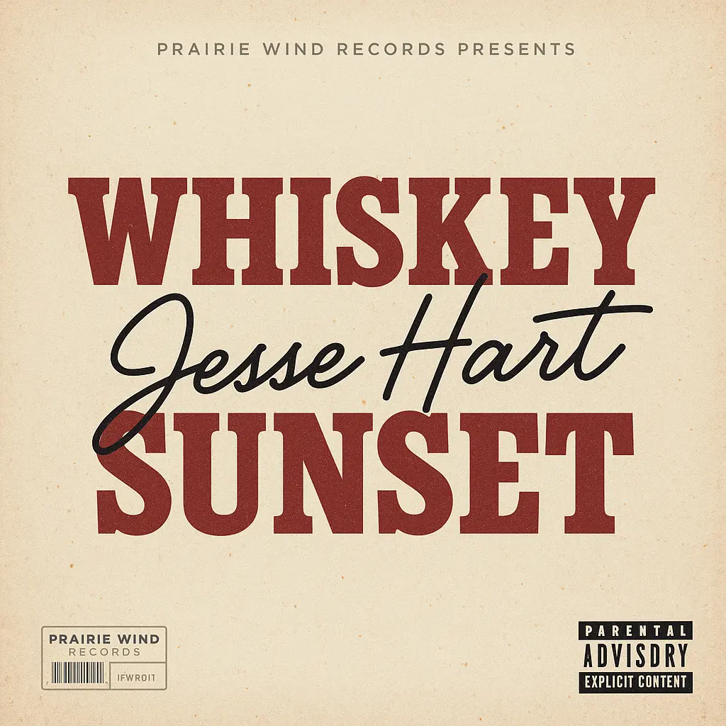 Minimalist Country Album Covers template with vintage text layout