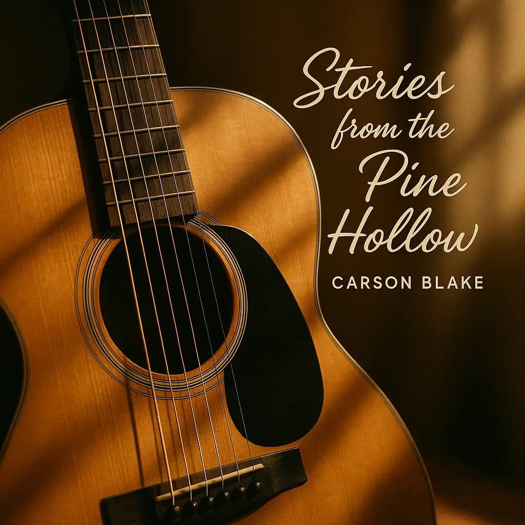 Acoustic guitar close-up used in Country Album Covers template