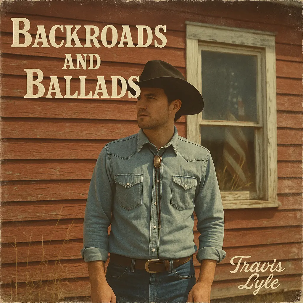 Country Album Covers template with vintage cowboy theme
