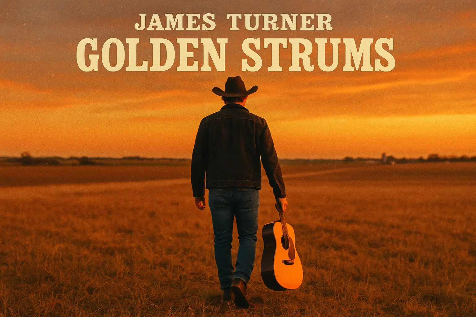 Country Album Covers template with duo and guitar.