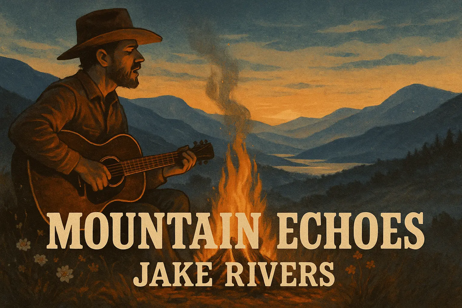 Western-themed Country Album Covers template with a bandit-like woman and stacked dollar bags.