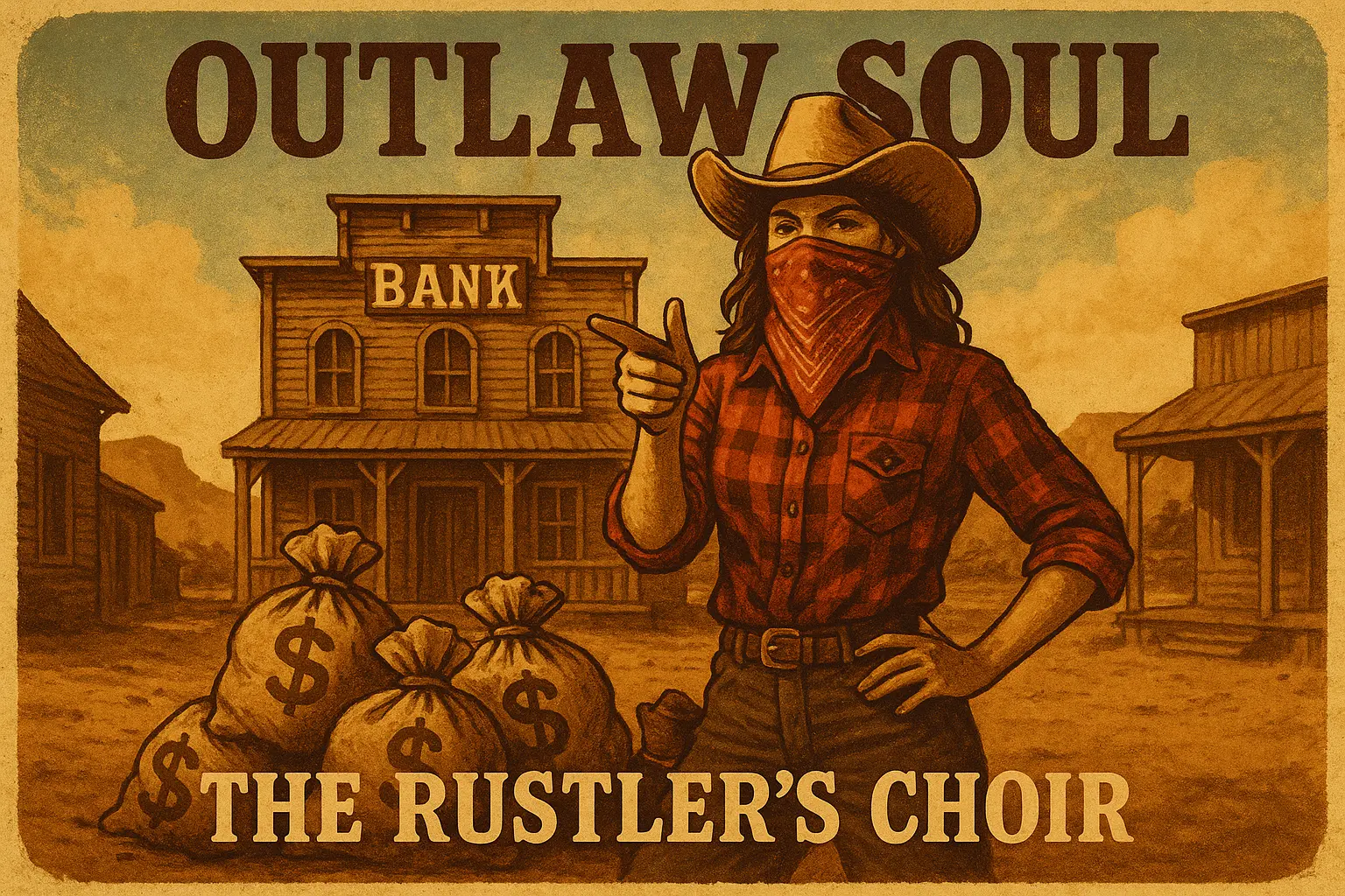 Country Album Covers template with singer in truck bed