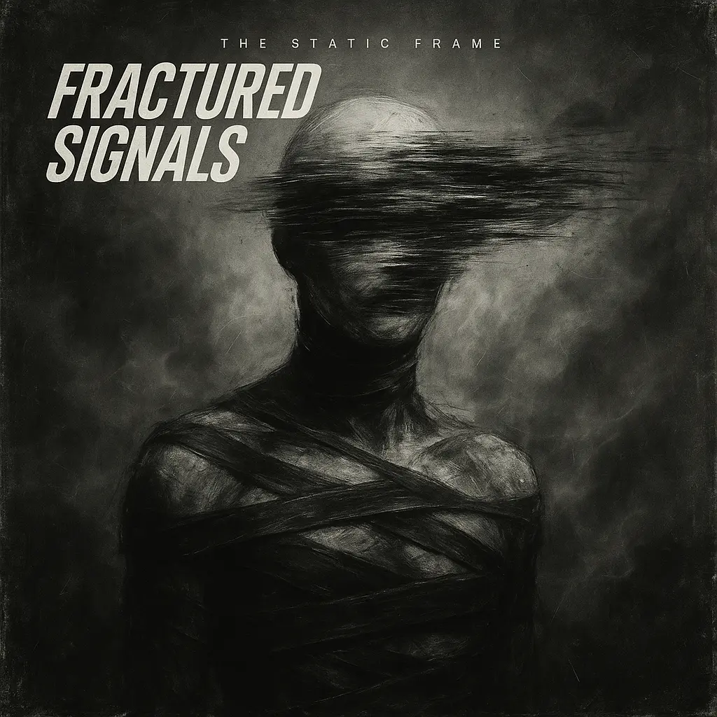 Dark surreal portrait Rock Album Covers template with smeared face
