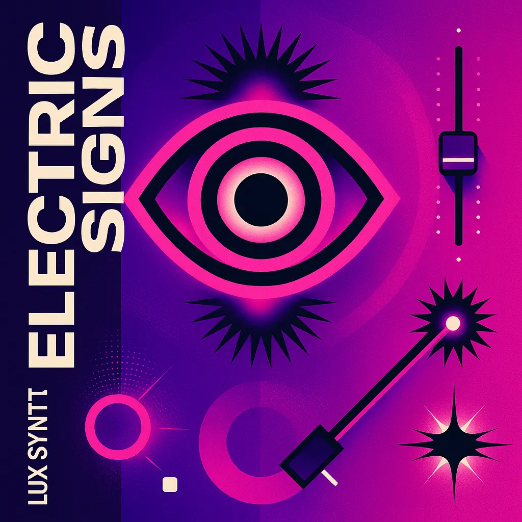 Pop Album Covers template with surreal eye and retro graphics