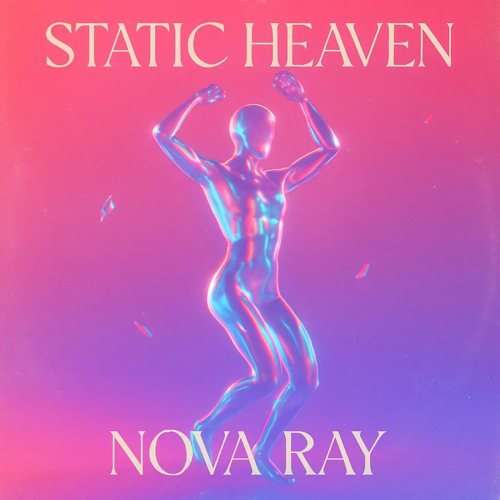 Dreamy Pop Album Covers template with glass figure and gradient
