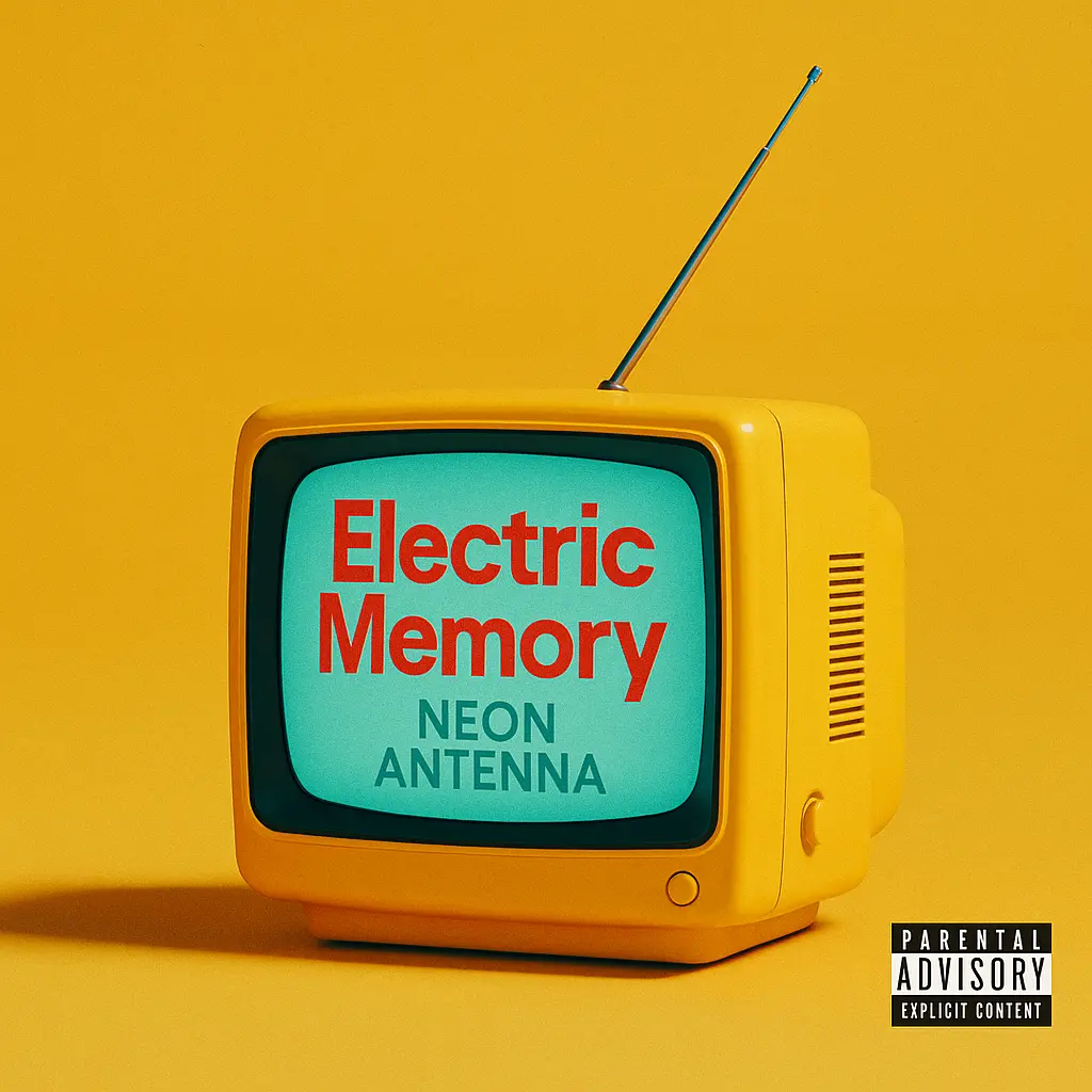 Retro TV design on Pop Album Covers template