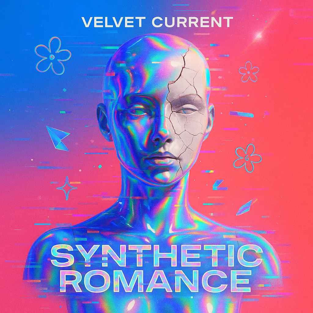 Surreal Pop Album Covers template with glitch effects and mannequin bust