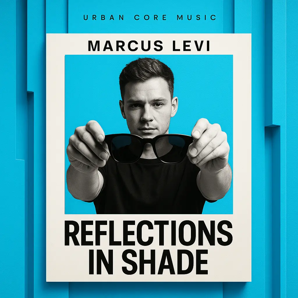 Pop Album Covers template featuring man holding sunglasses