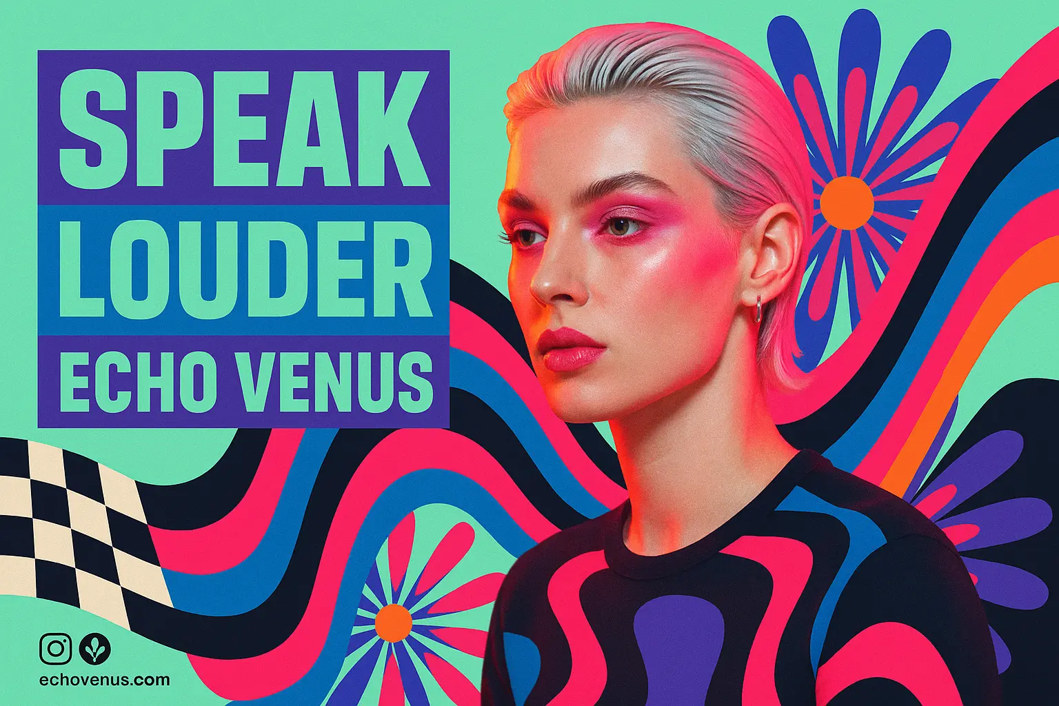 Pop Album Covers template with a young man in casual streetwear against a red background