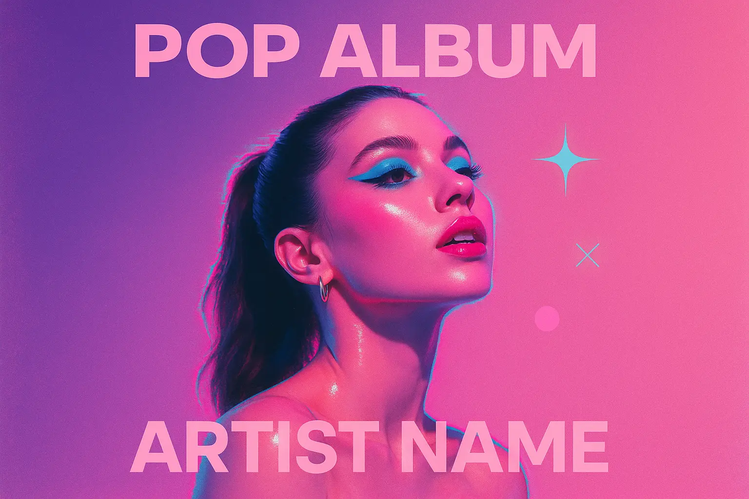 Playful rubber duck Pop Album Covers template design