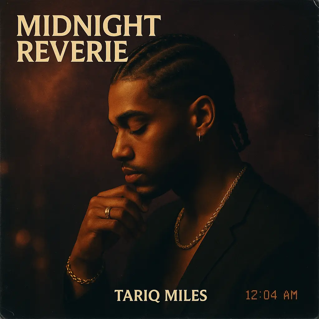 Moody R&B Album Covers template with contemplative male artist
