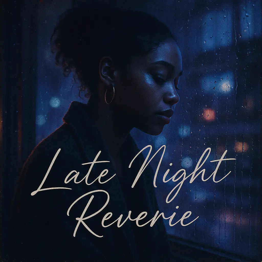 R&B Album Covers template with soulful woman, urban nightscape