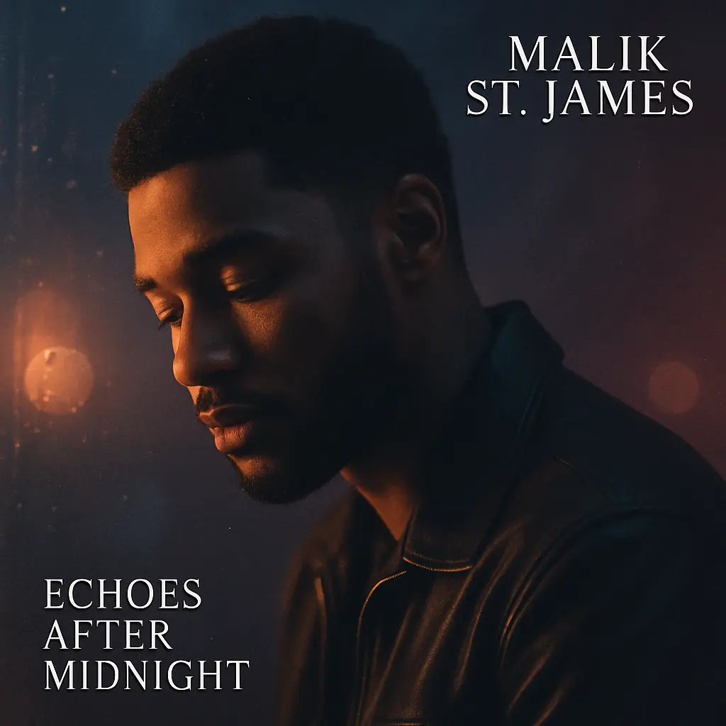 Moody R&B Album Covers template with introspective male artist