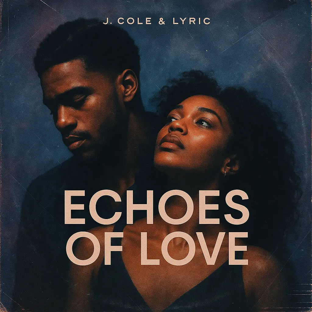 R&B Album Covers template with a soulful man and woman in an abstract textured background
