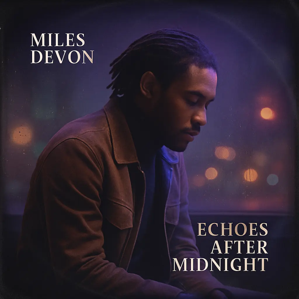 Moody R&B Album Covers template with pensive male artist