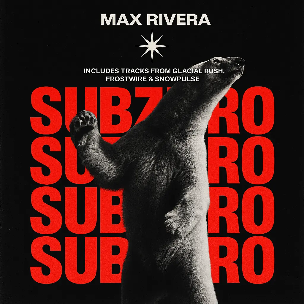 Surreal polar bear mixtape cover using Mixtape Album Covers template