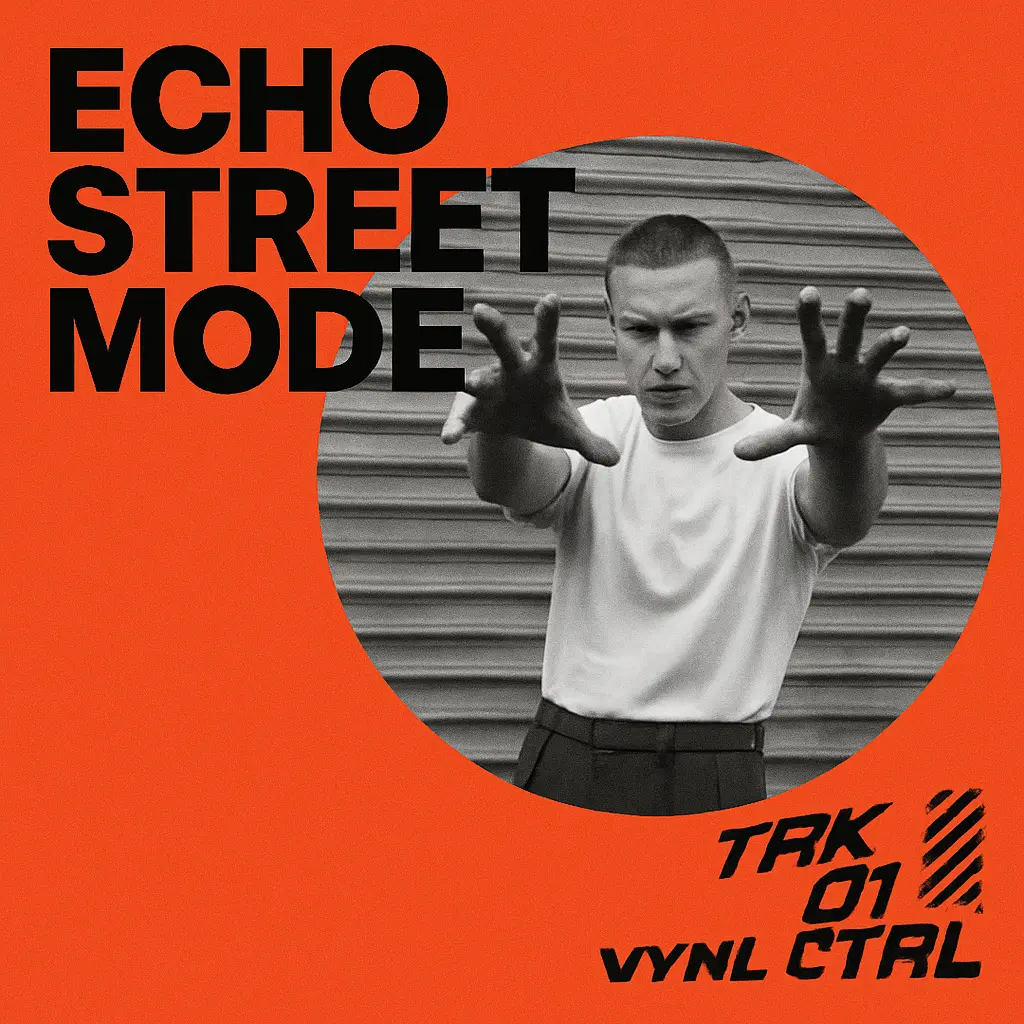 Lo-fi Mixtape Album Covers template with bold orange and black design