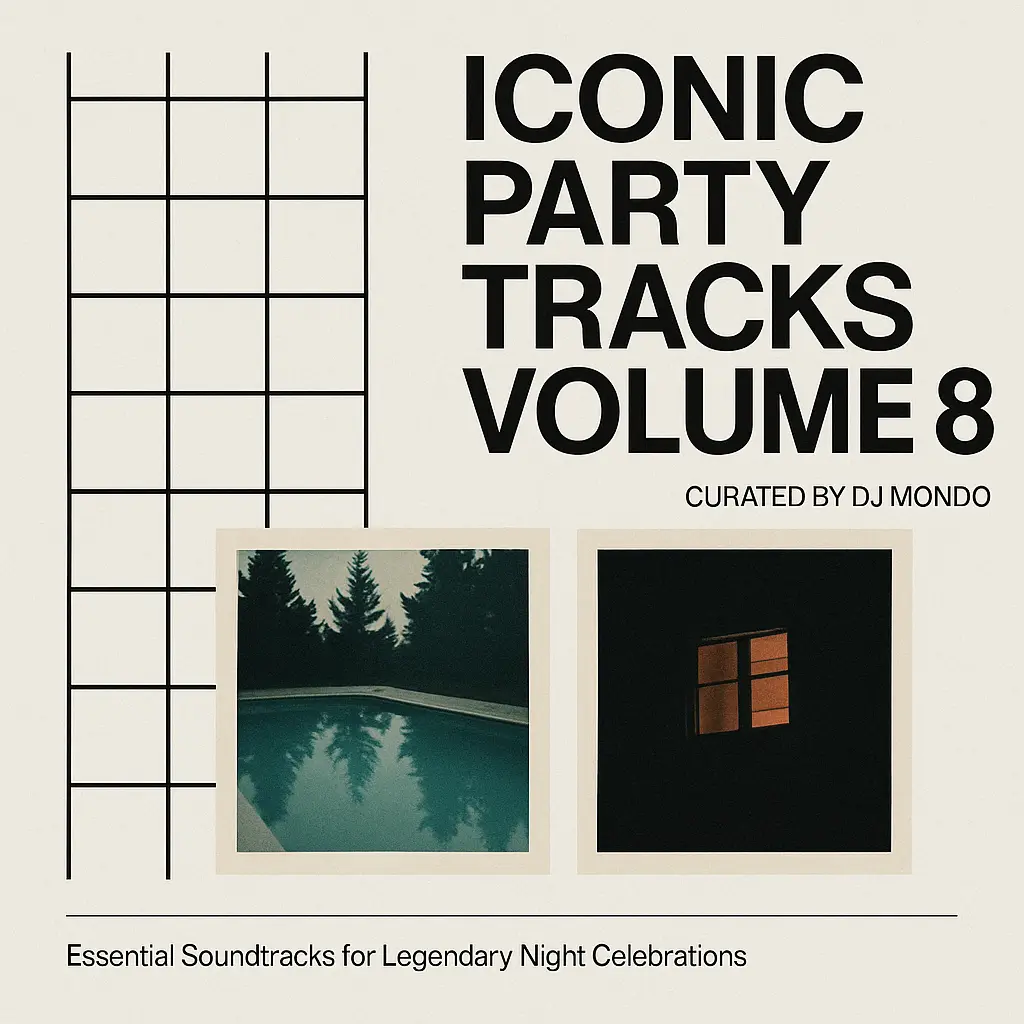 Minimalist Mixtape Album Covers template with grid and lo-fi photos