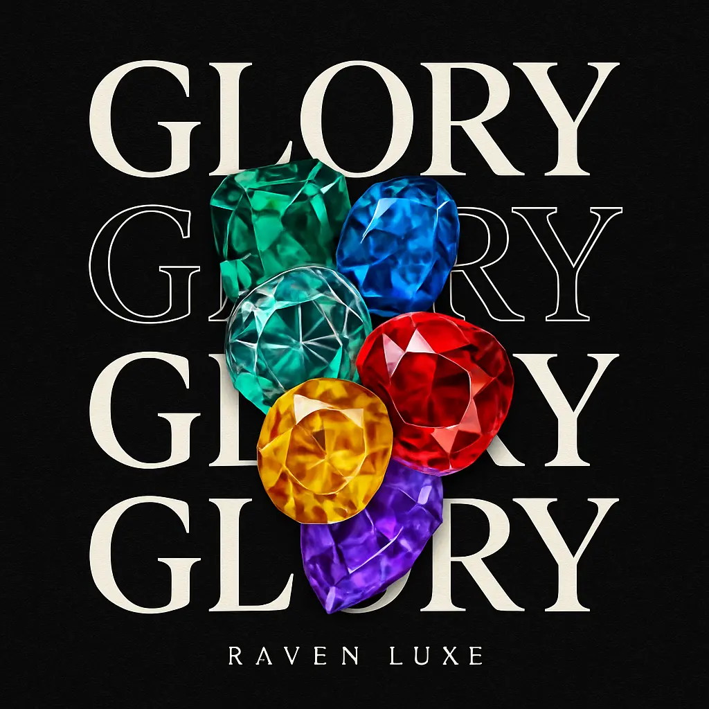 Luxurious Mixtape Album Covers template with gemstones and bold text