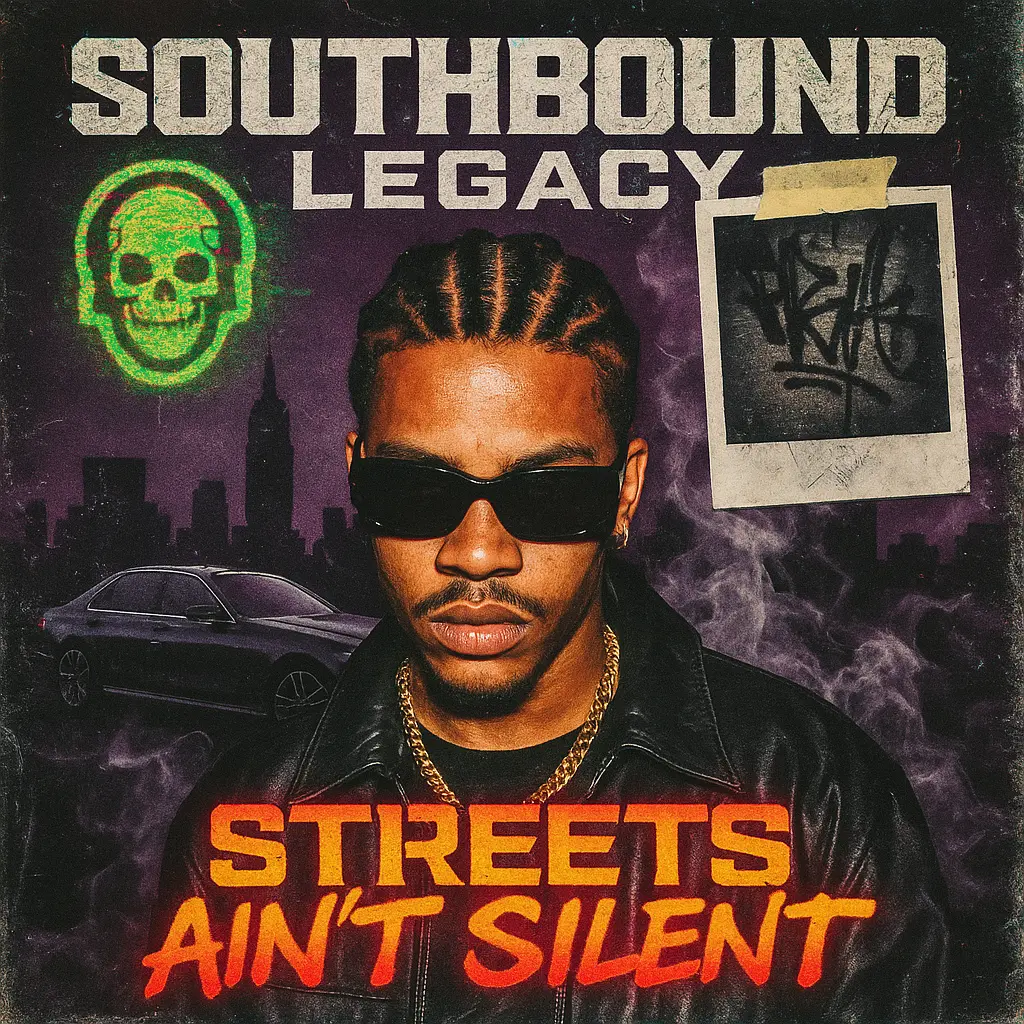 Urban Mixtape Album Covers template with gritty portrait and neon