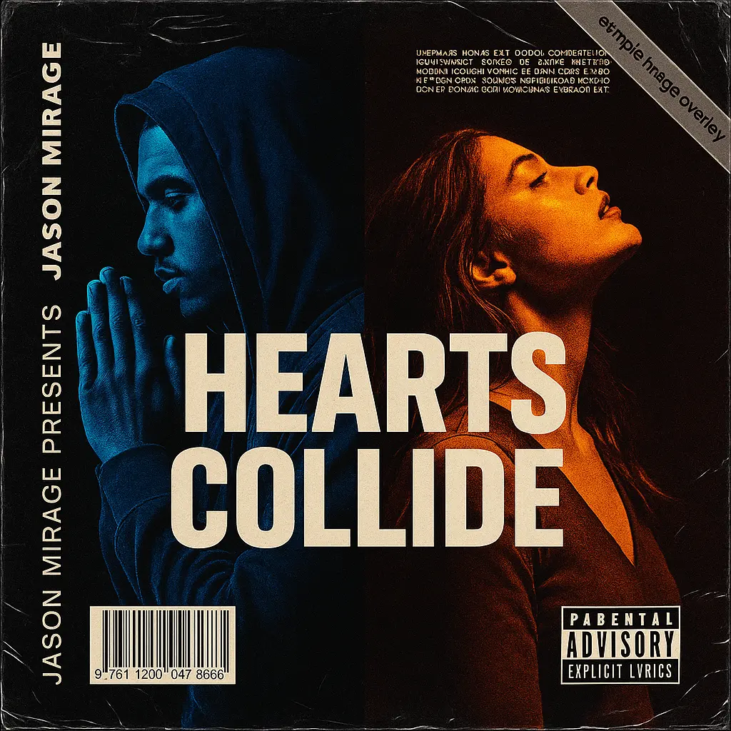 Dramatic duotone Mixtape Album Covers template with expressive portraits