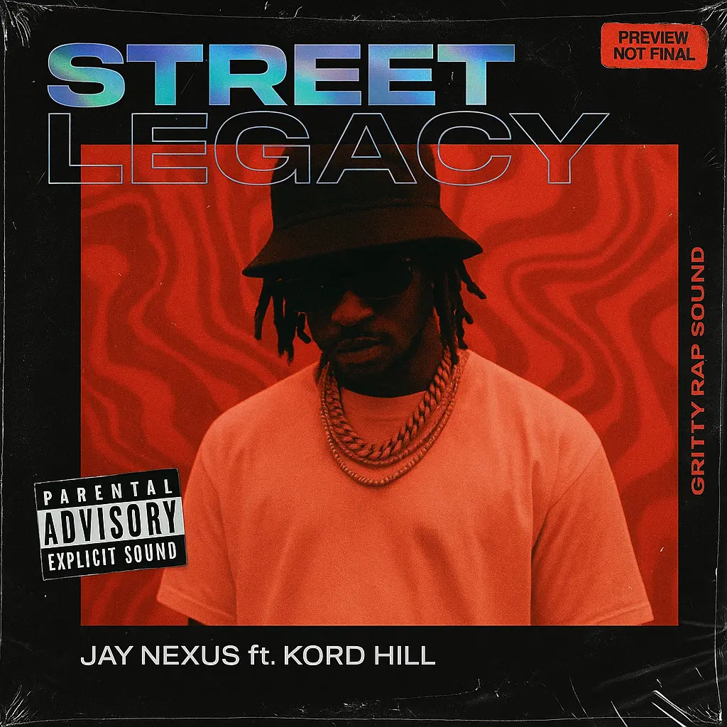 Urban lo-fi Mixtape Album Covers template with gritty rapper portrait
