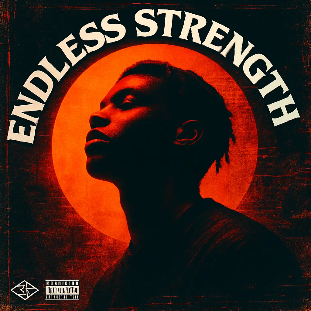 Mixtape Album Covers template featuring glowing orange circle and modern typography