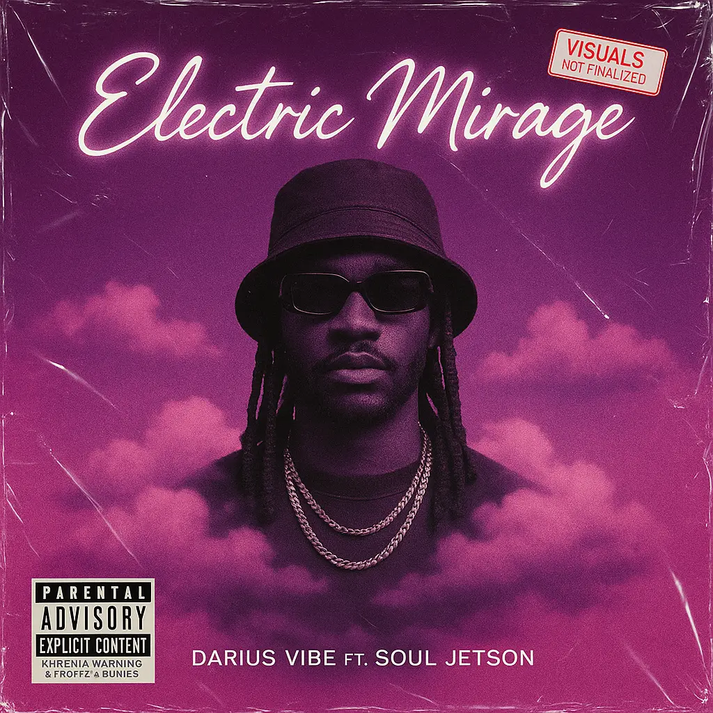 Dreamy surreal Mixtape Album Covers template with clouds and artist portrait