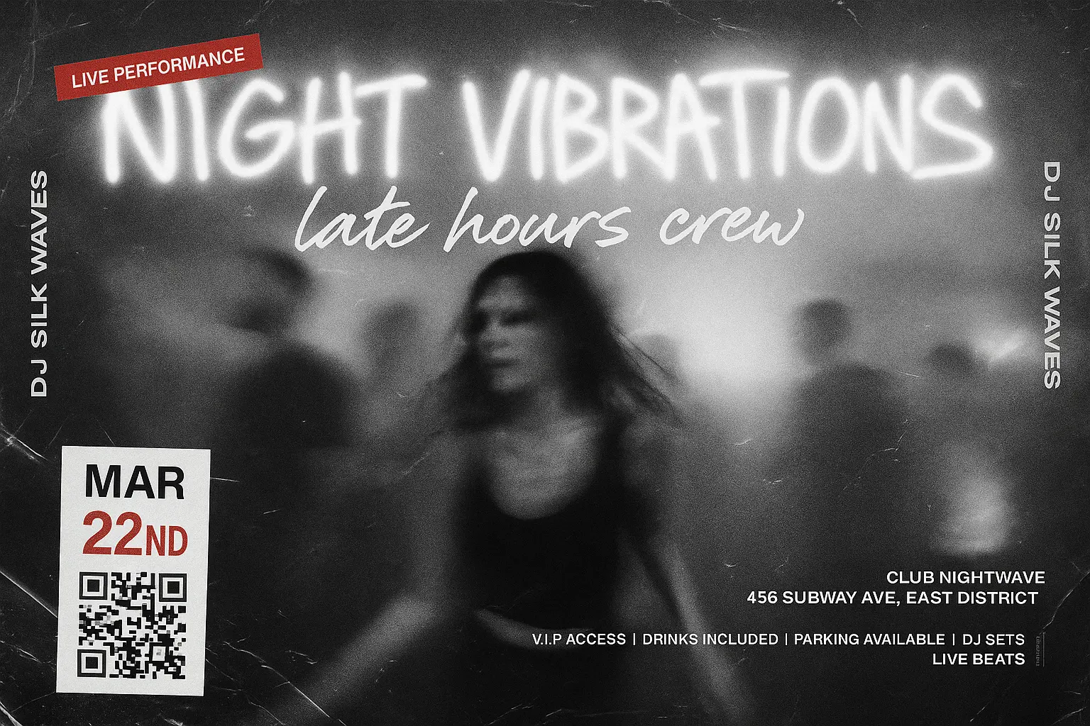 Mixtape Album Covers template with blurred typography and abstract gradient colors
