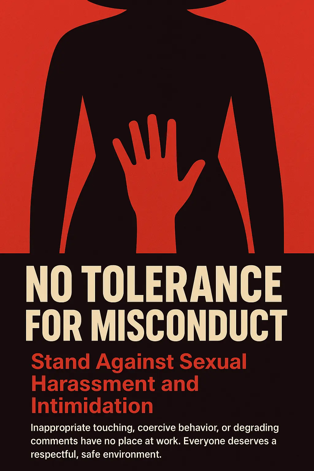 Anti-Bullying Poster template showing hand reaching toward silhouetted figure