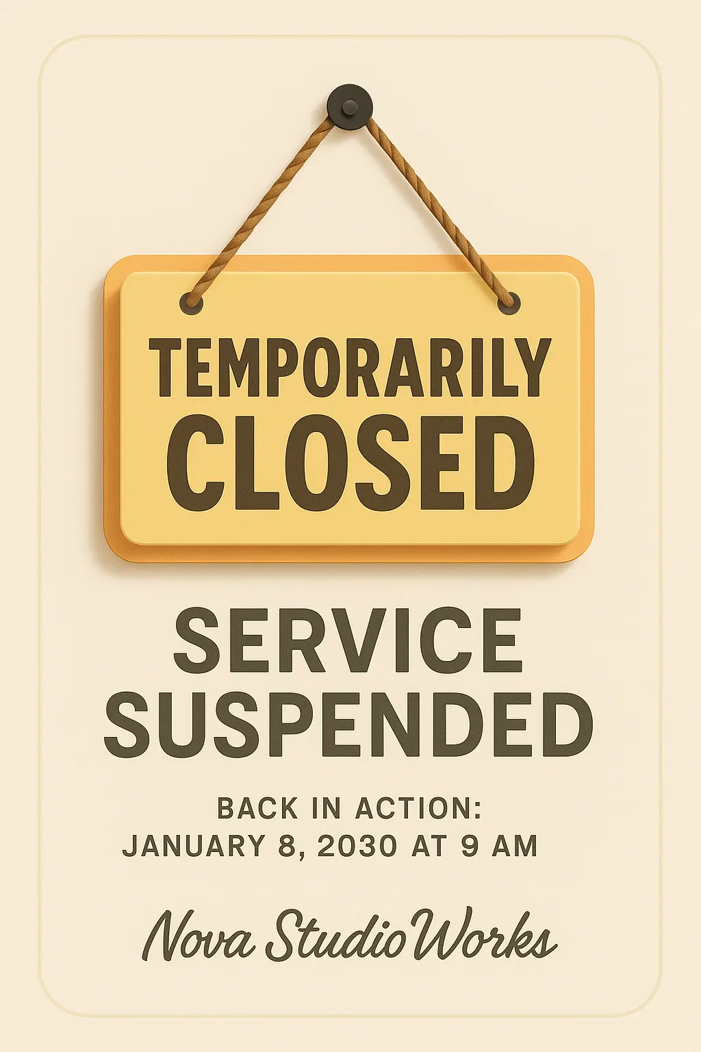 Business Poster template with agency closure notice design