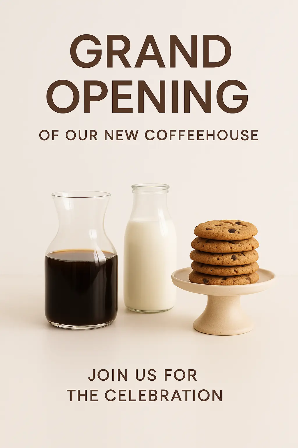 Business Poster template for brewery grand opening event