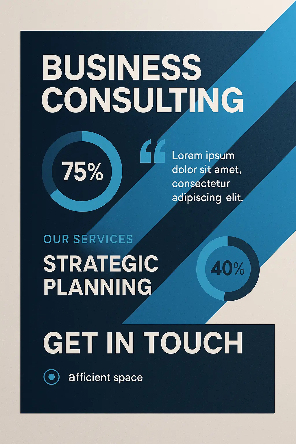 Business Poster template with geometric design and bold typography