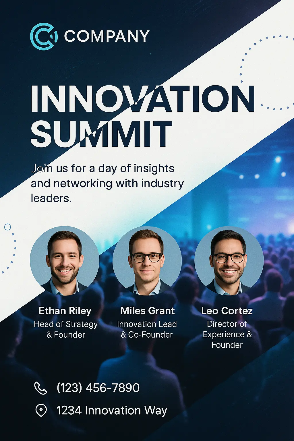 Business Poster template for corporate innovation summit