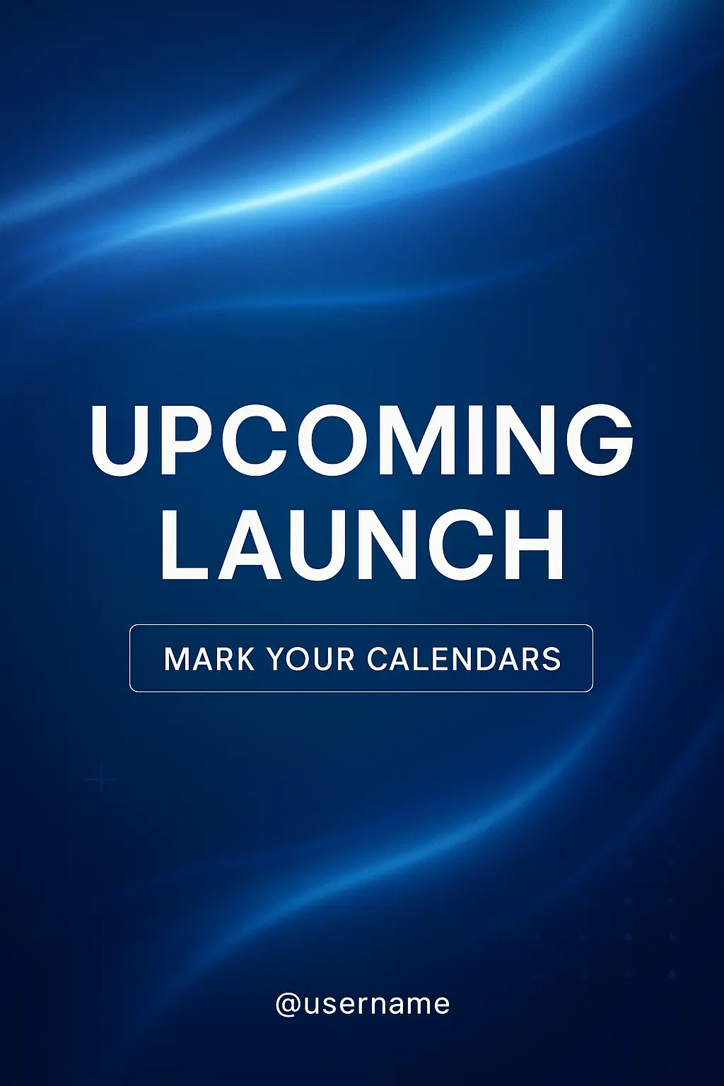 Business Poster template featuring a product launch announcement with dynamic blue gradient.