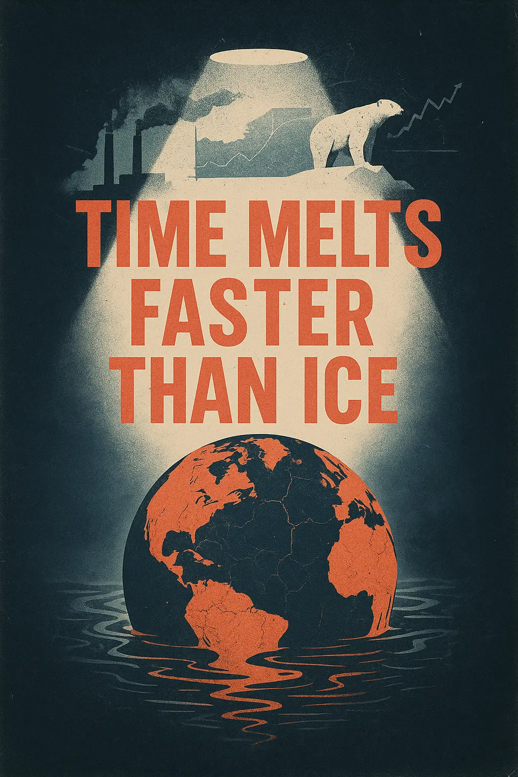 Melting Earth-themed Climate Change Poster template