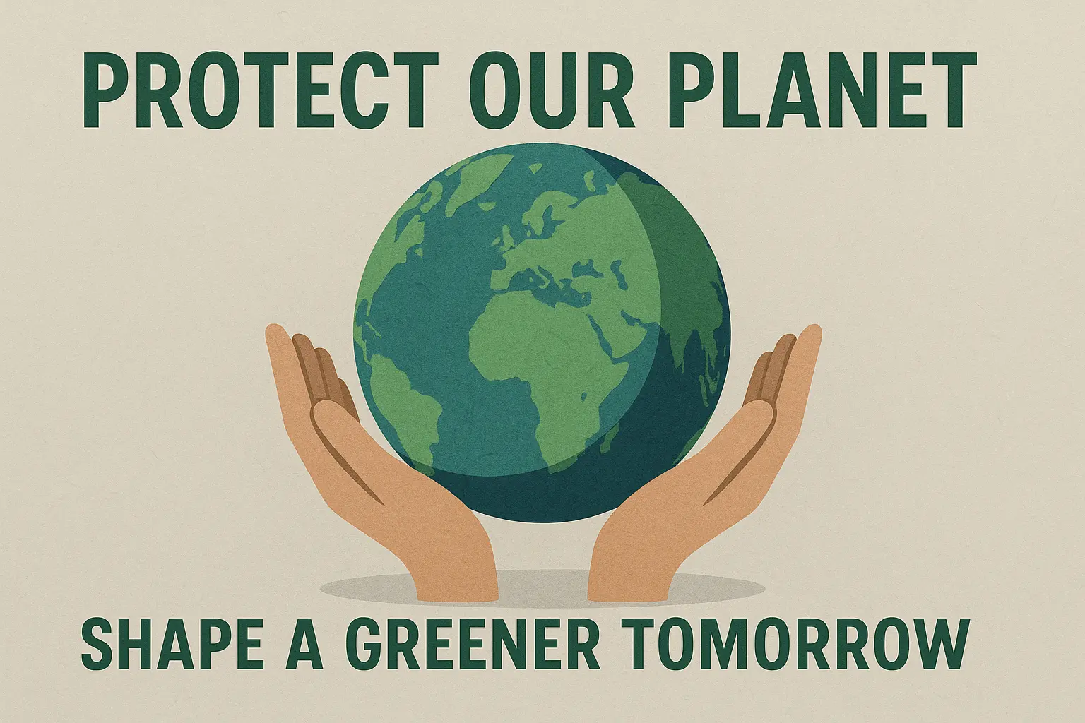 Climate Change Poster template with child activist and bold eco message