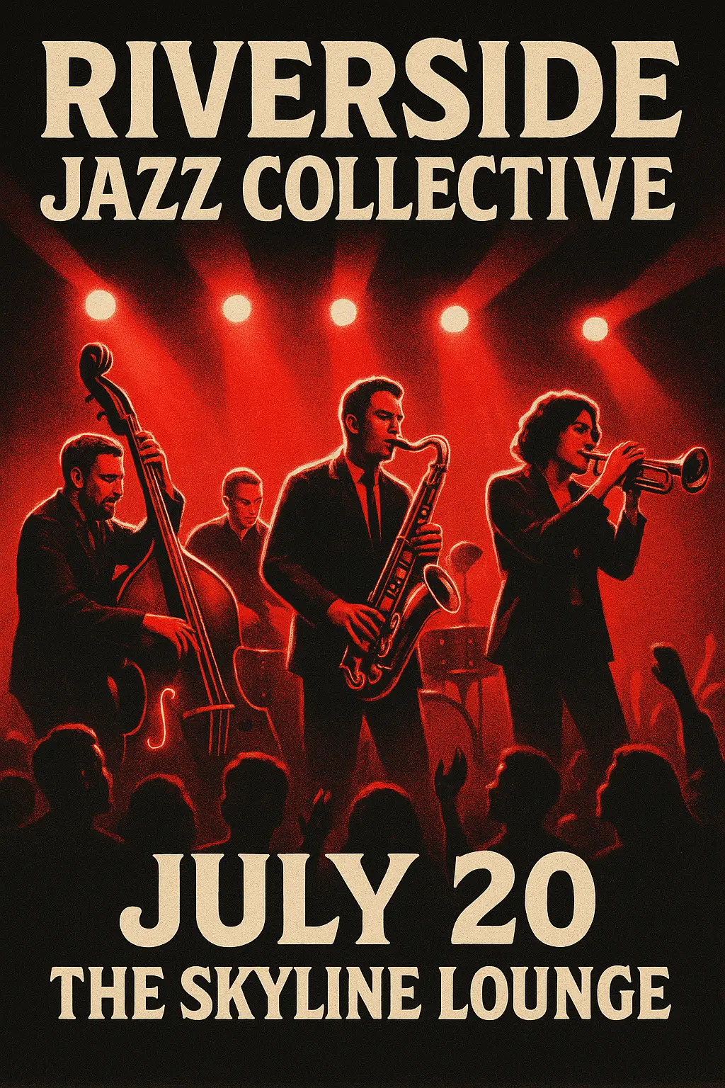 Concert Poster template for Riverside Jazz Collective event