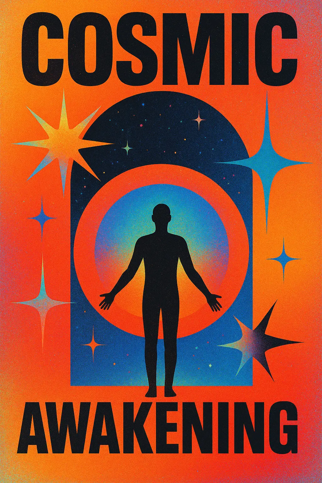 Cool Poster template featuring cosmic elements and bold typography