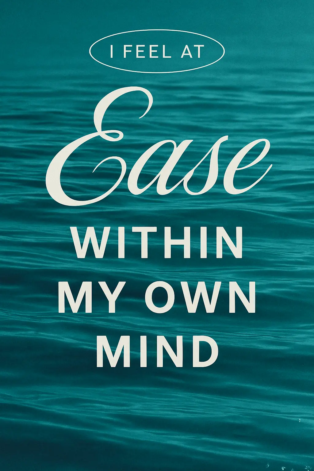 Cool Poster template with ocean texture and calming message